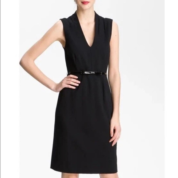 kate spade Dresses & Skirts - Kate Spade Womens Rock the Casbah Solid Black V Neck Knit Sheath Dress Size 2